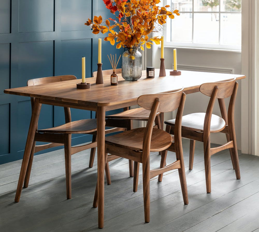 Kersoe walnut dining chair by Garden Trading