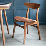 Kersoe walnut dining chair by Garden Trading
