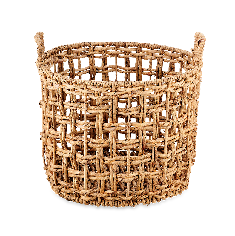 large natural storage basket with handles 