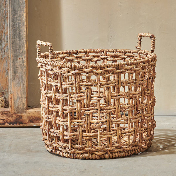 Kora hyacinth storage basket by Nkuku 