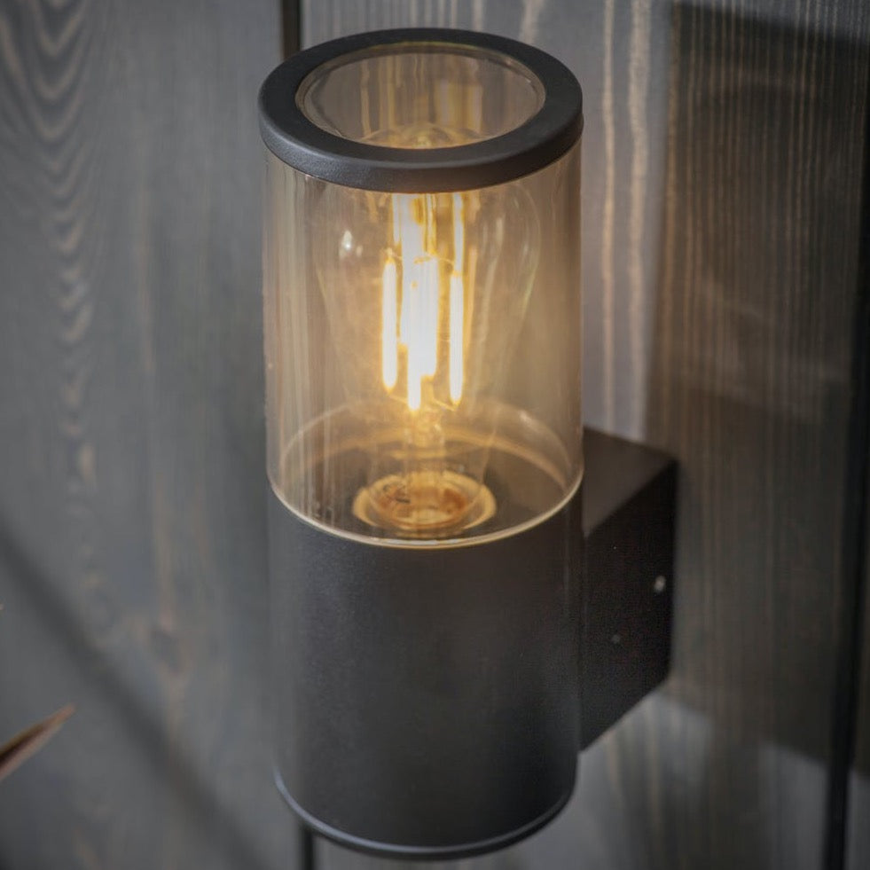 black outdoor wall light