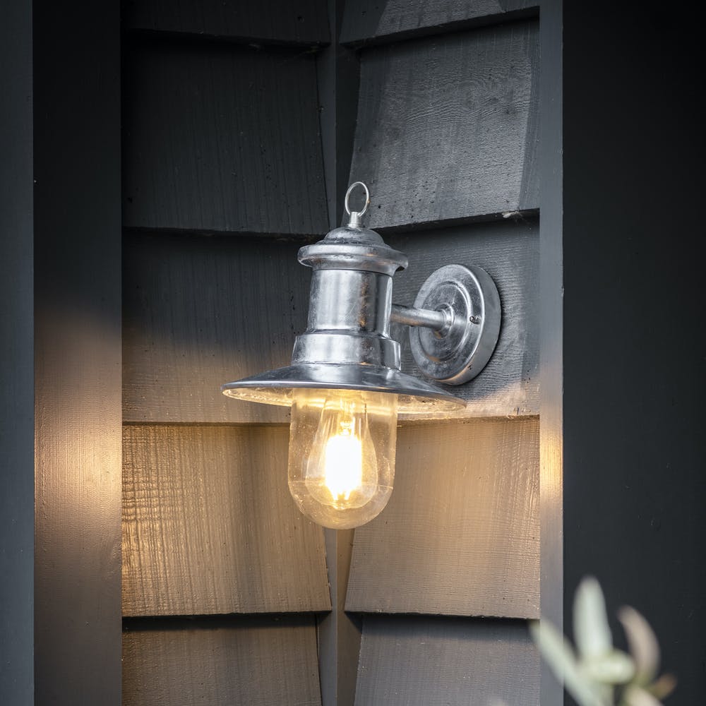 St Ives outdoor ships light in galvanised steel 