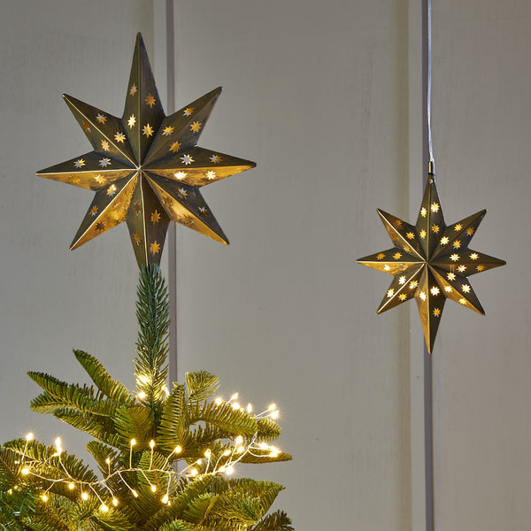 gold star Christmas light 