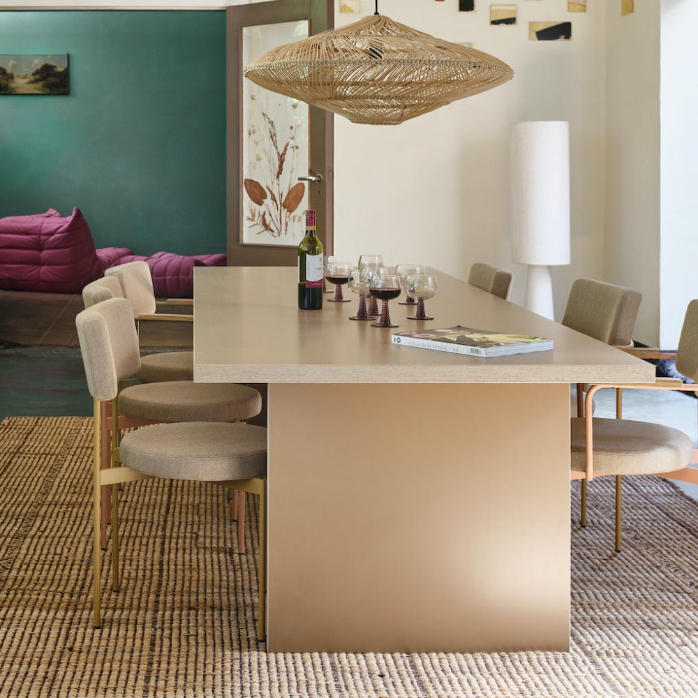 cream dining table by HK Living