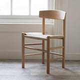 oak chair with woven seat