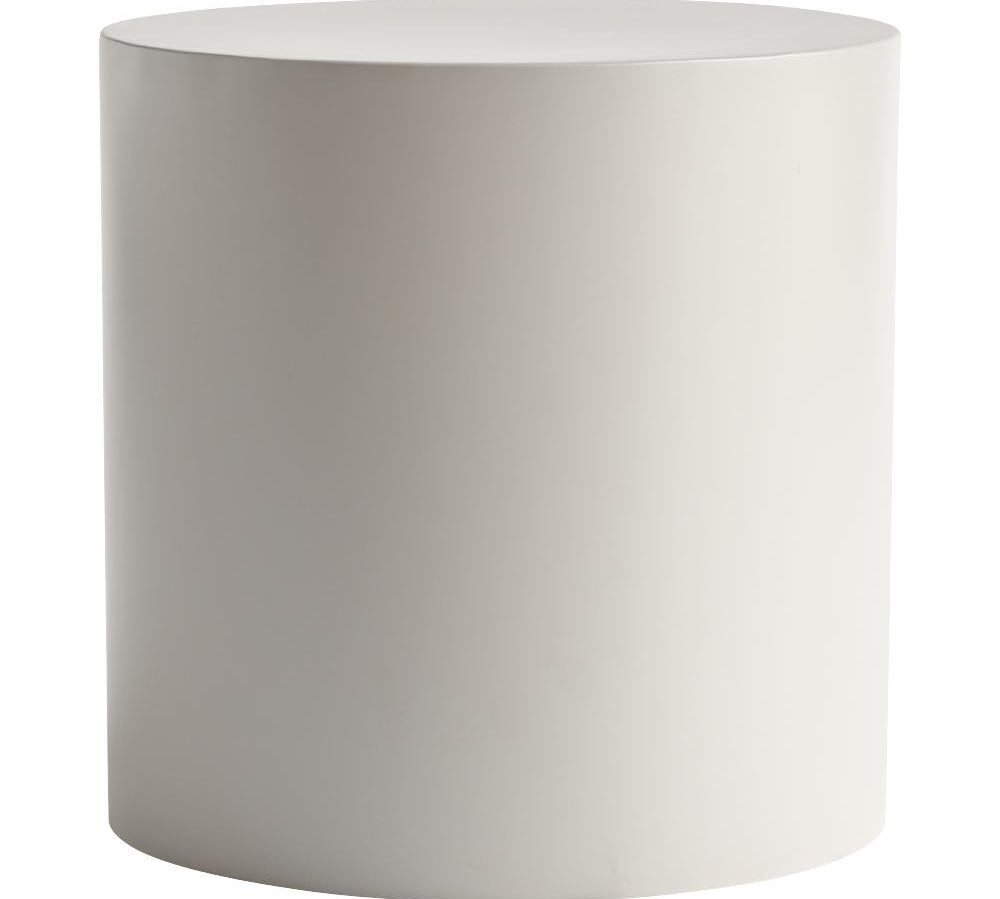 pale grey circular metal side or coffee table 