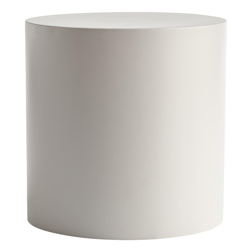 pale grey circular metal side or coffee table 