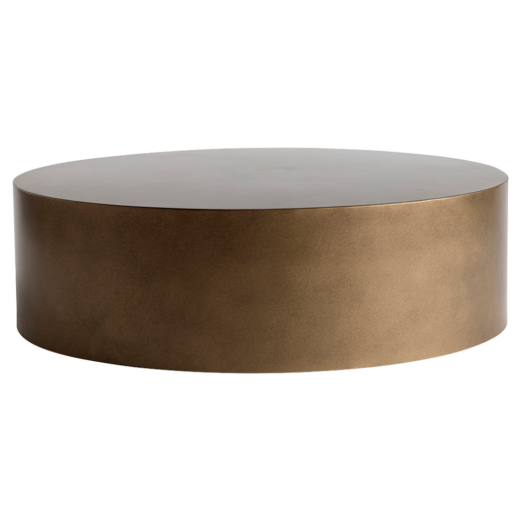 Metal coffee table in bronze