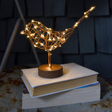 christmas robin light on a stand