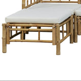 Bamboo module outdoor sofa in white