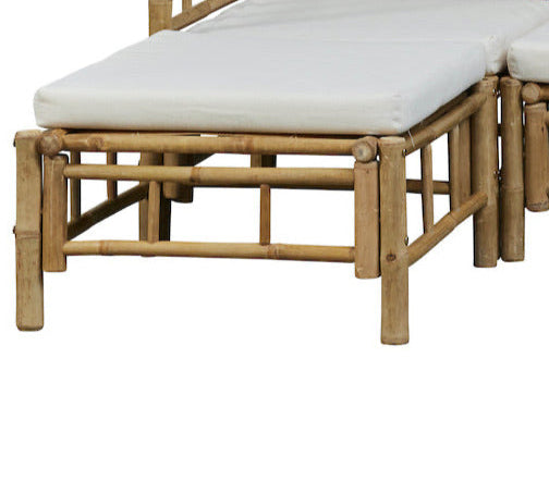 Bamboo module outdoor sofa in white