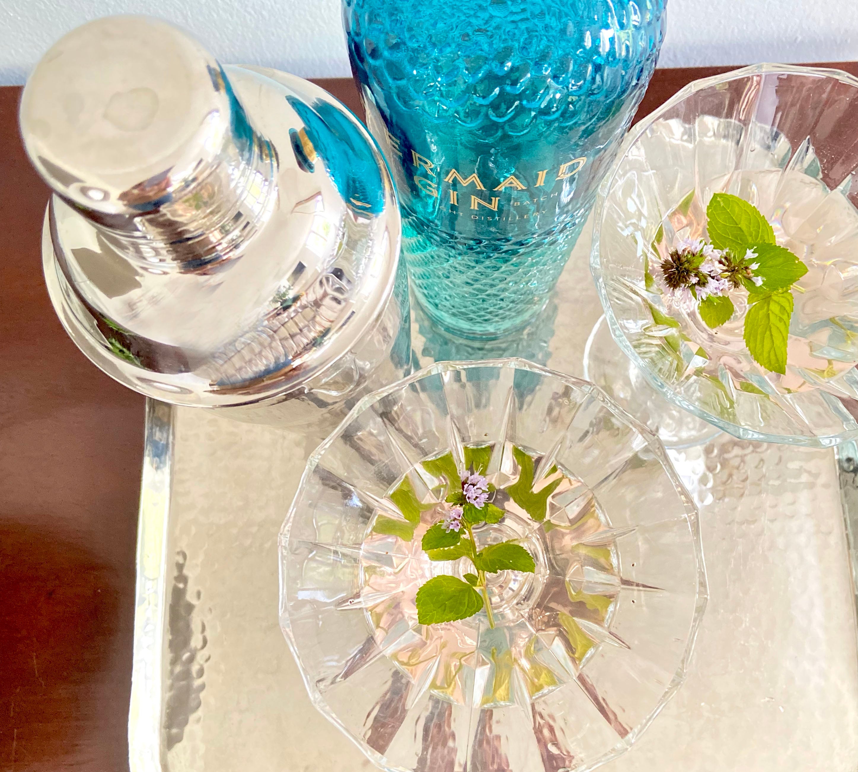 vintage style martini glasses