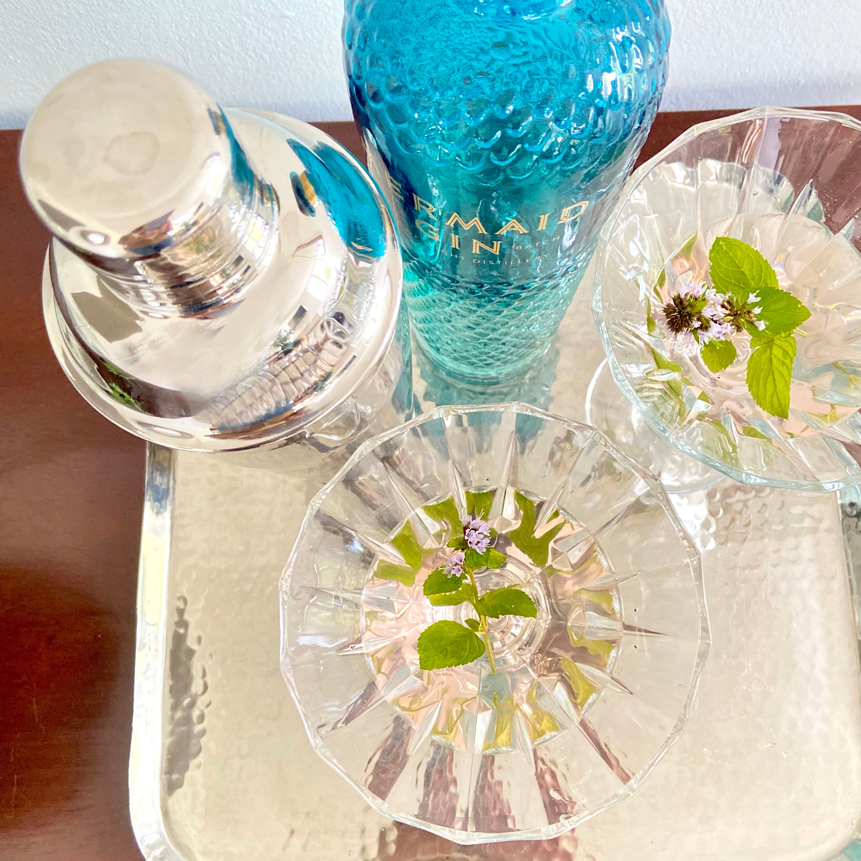 vintage style martini glasses