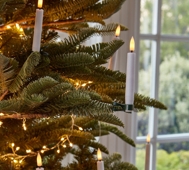 clip on LED candle light on Christmas tree