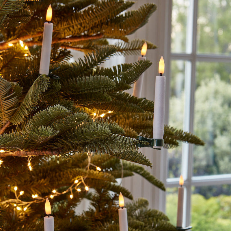 clip on LED candle light on Christmas tree