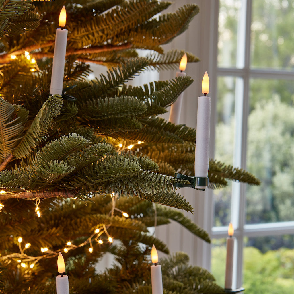 clip on LED candle light on Christmas tree