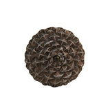 wooden bird house in an acorn shape