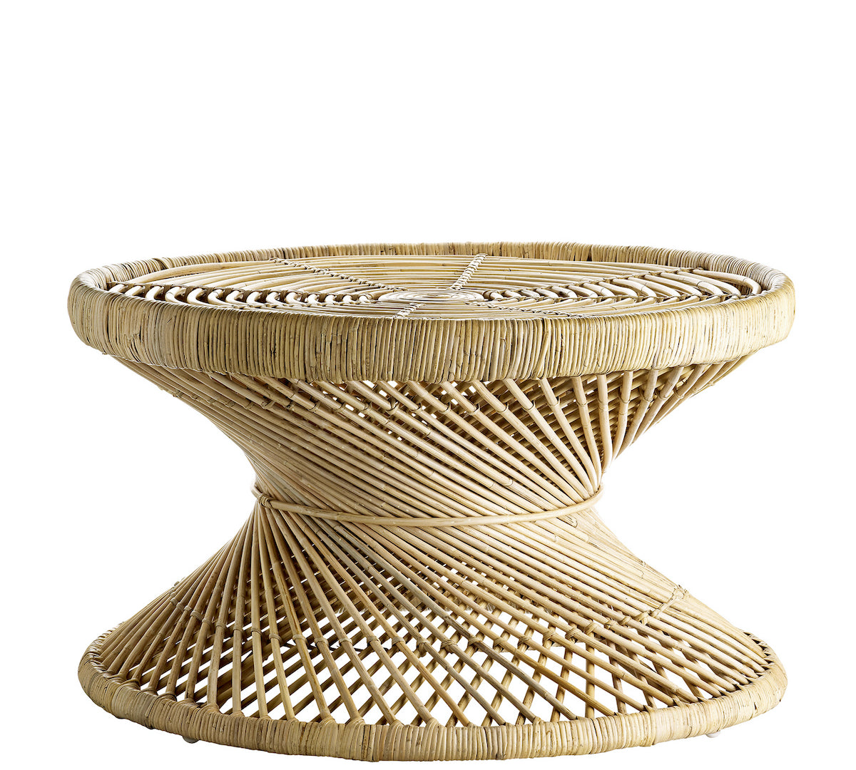 round rattan coffee table by Tine K 