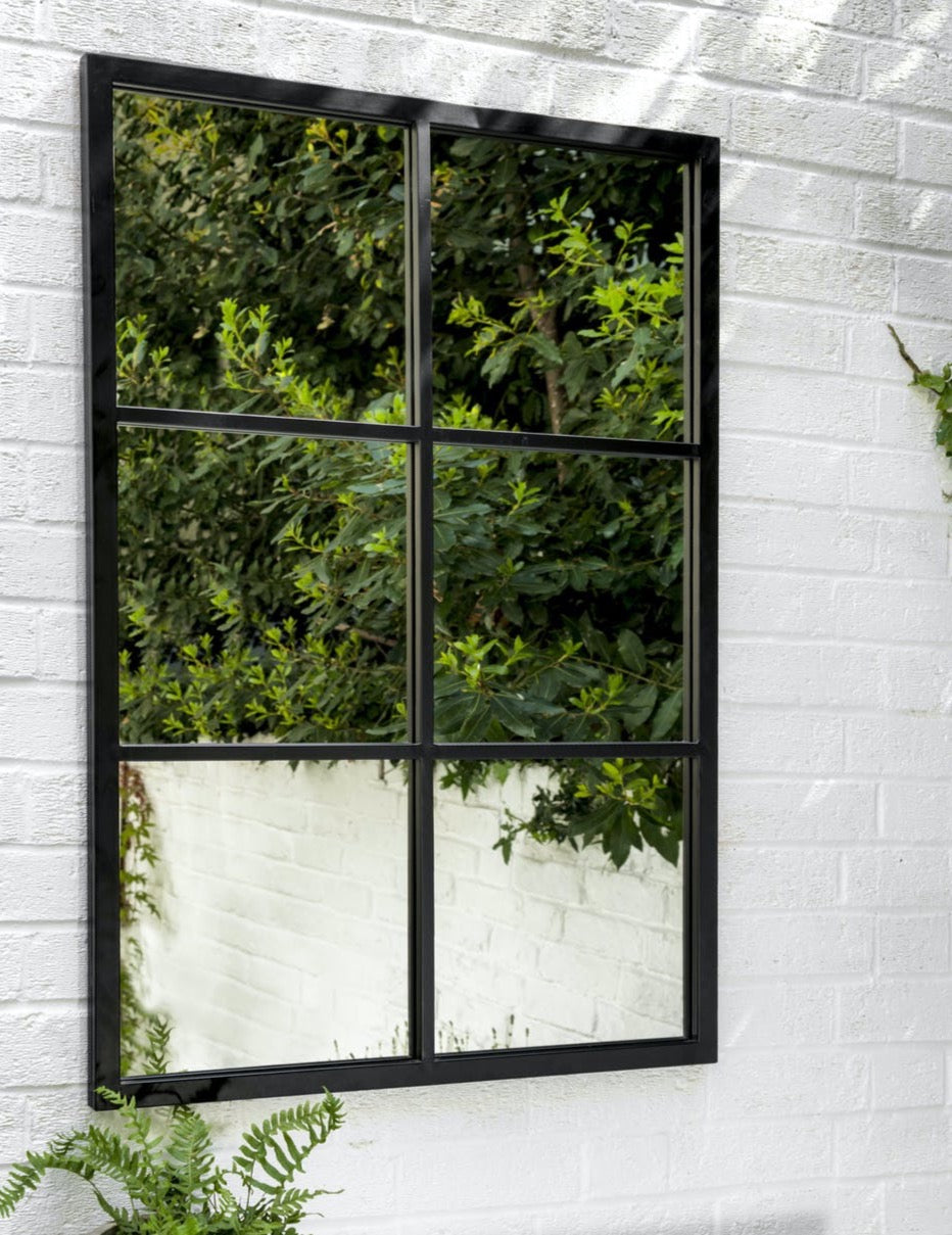 Fulbrook rectangular panelled garden mirror