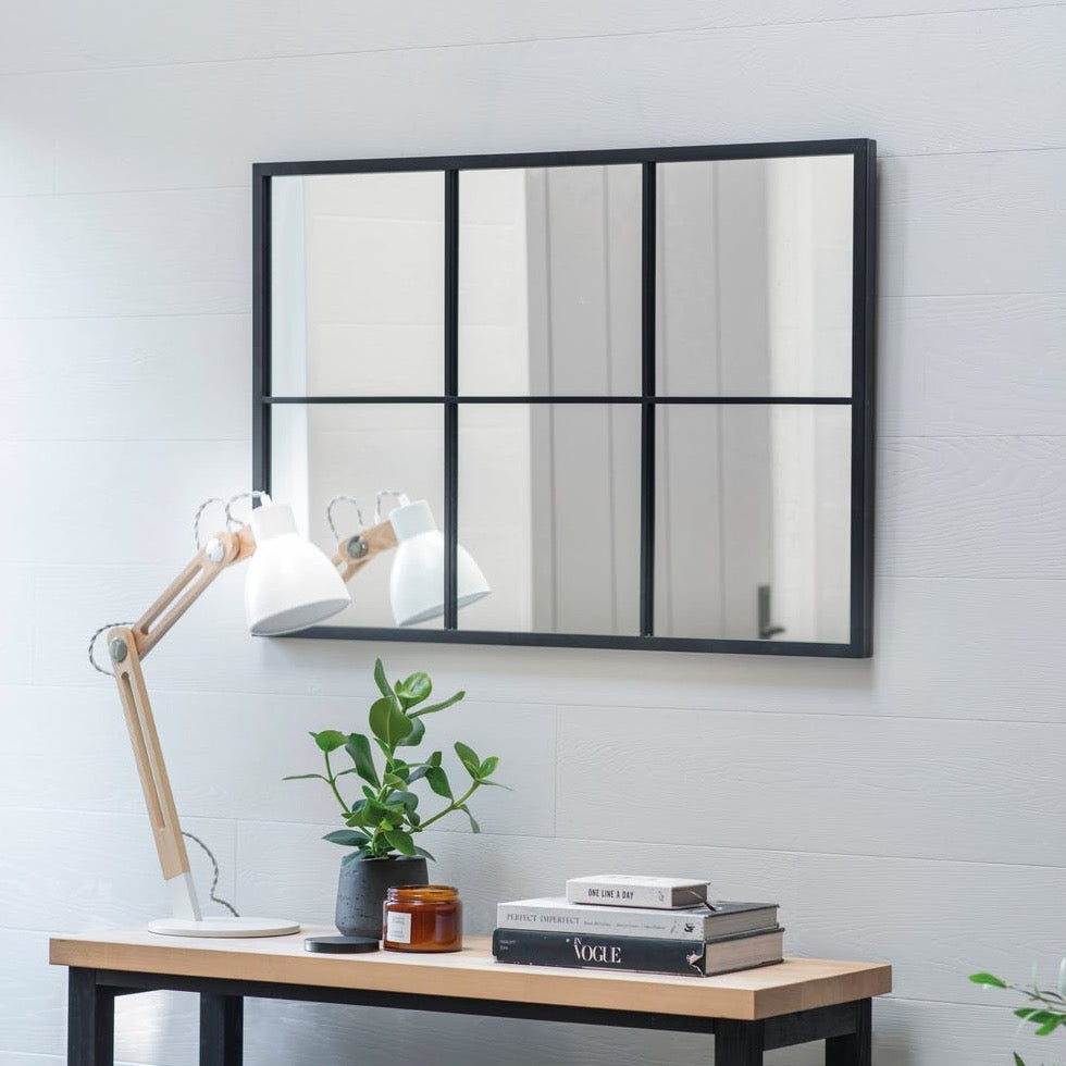 rectangular garden mirror