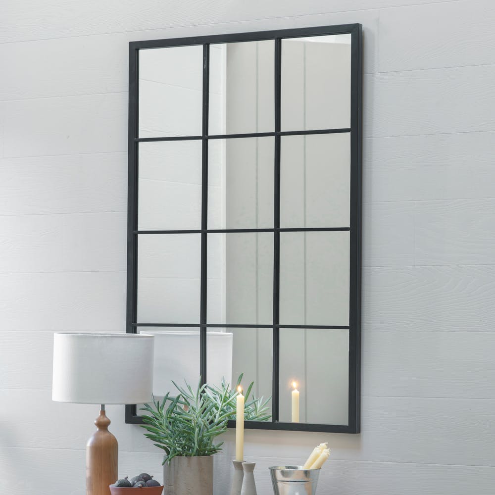 large panelled garden mirror 