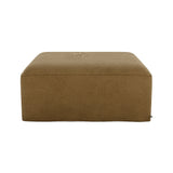 square linen pouffe 
