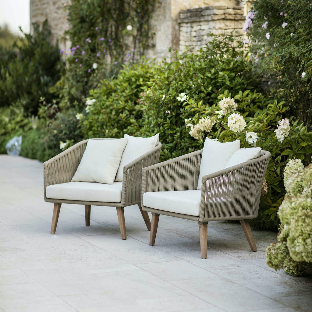 set of two Colwell outdoor armchairs 