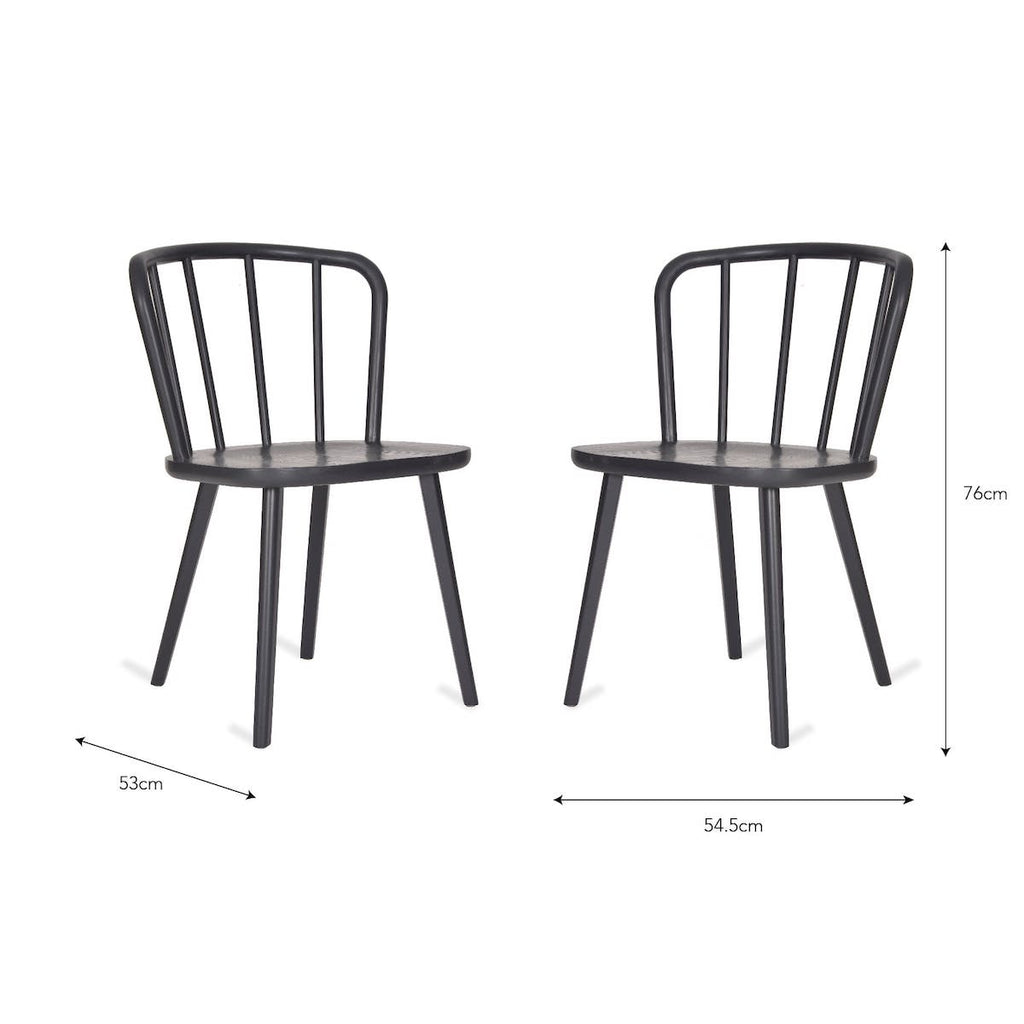 black wooden dining chairs Uley