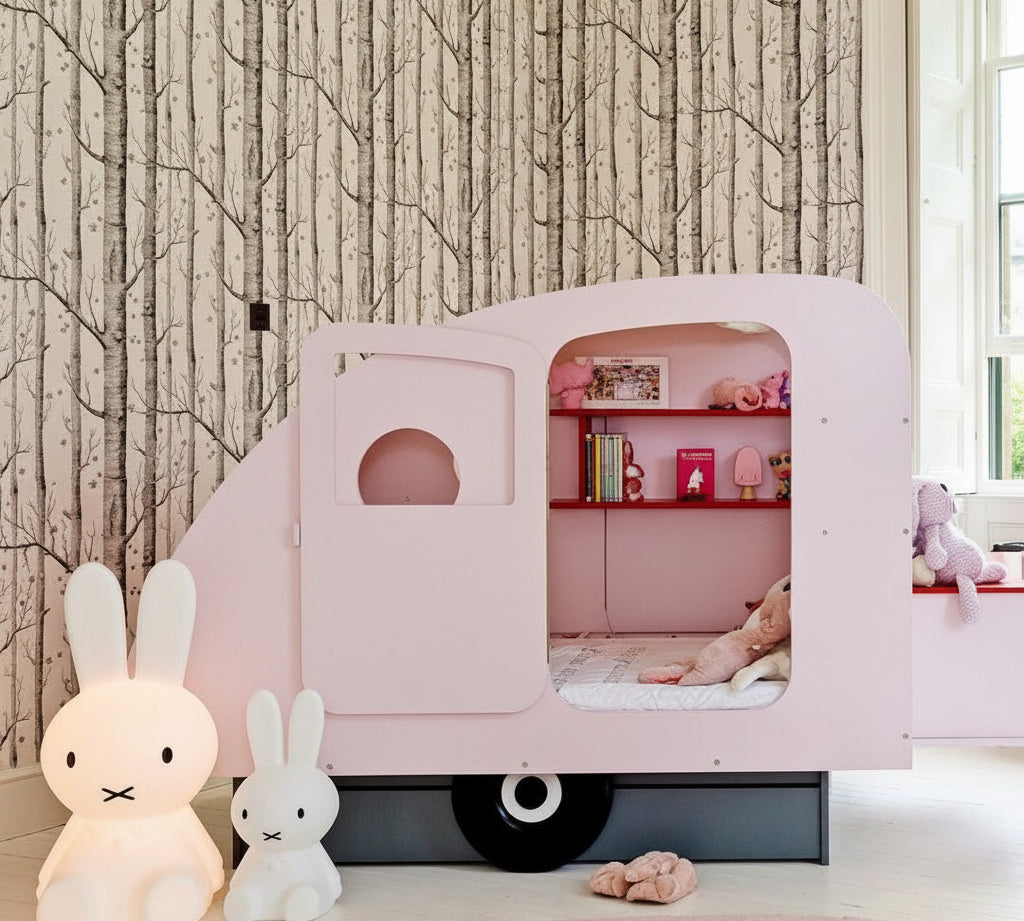pink kids caravan tent bed by Mathy By Bols