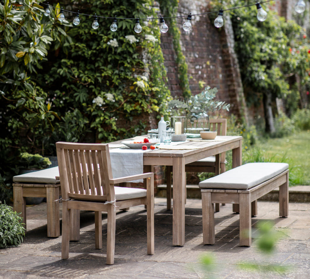 Porthallow wooden outdoor dining table 