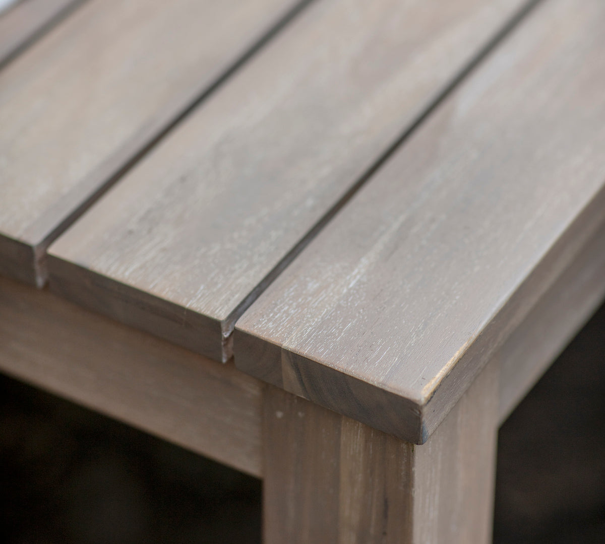 detail of Porthallow outdoor dining table 