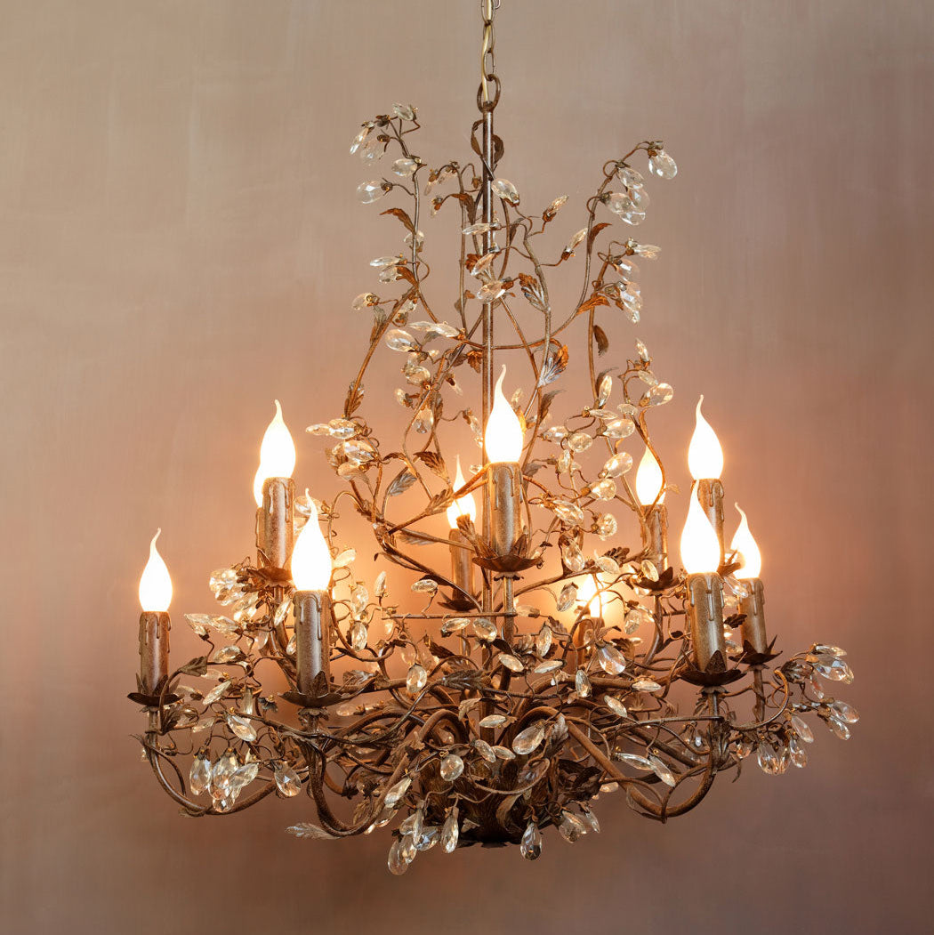 Glass and metal Chandelier