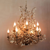Glass and metal Chandelier