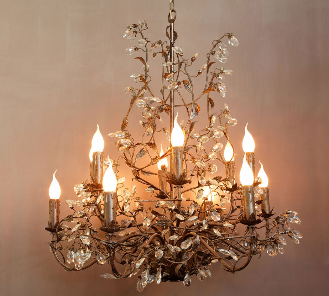 Glass and metal Chandelier