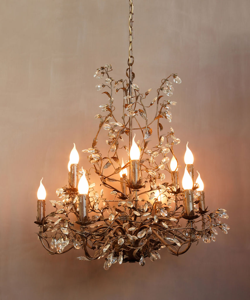 Glass and metal Chandelier