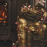 red berry Christmas fairy lights 