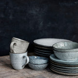 Rustic blue/grey desert plate by house doctor