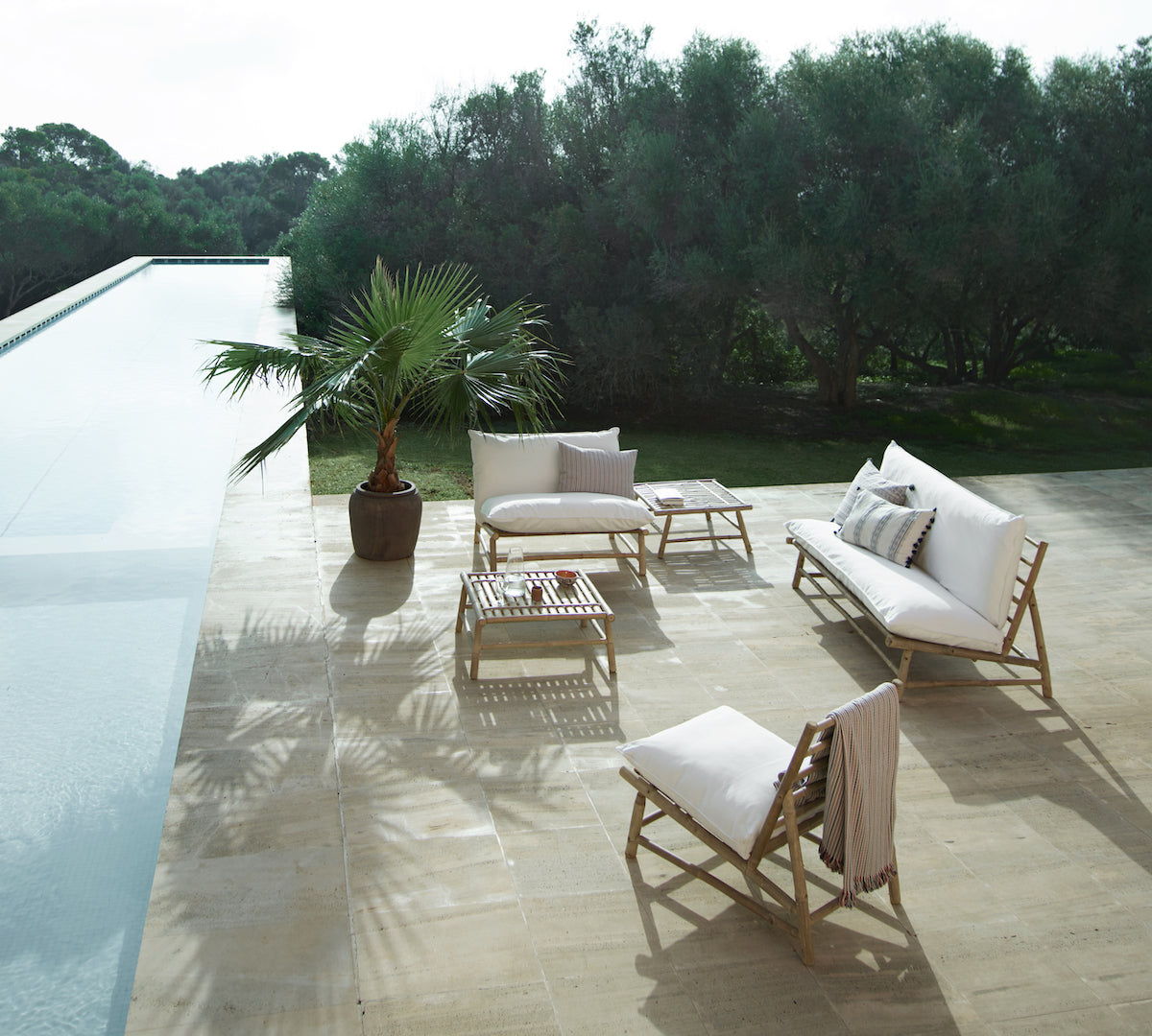 Tine K bamboo sofa and chairs