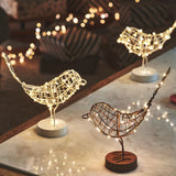 white robin table light