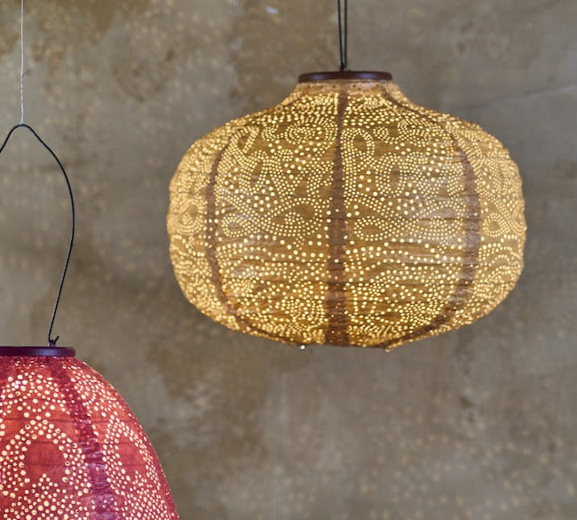 solar hanging paper lights 