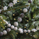 white star and pompom garland 