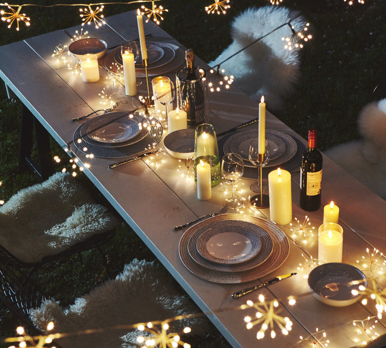 copper starburst string lights 