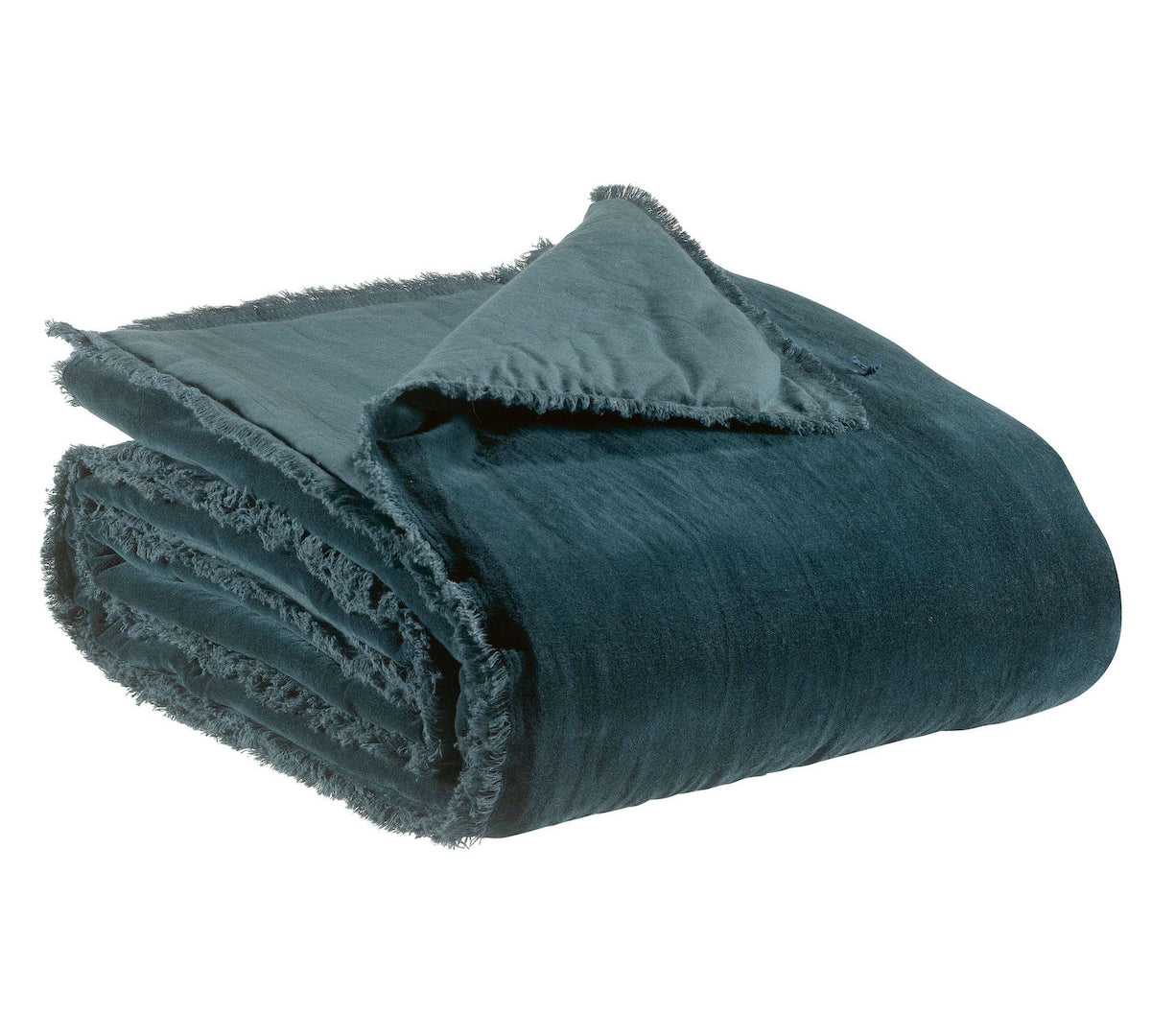 Teal velvet throw Fara by Vivaraise