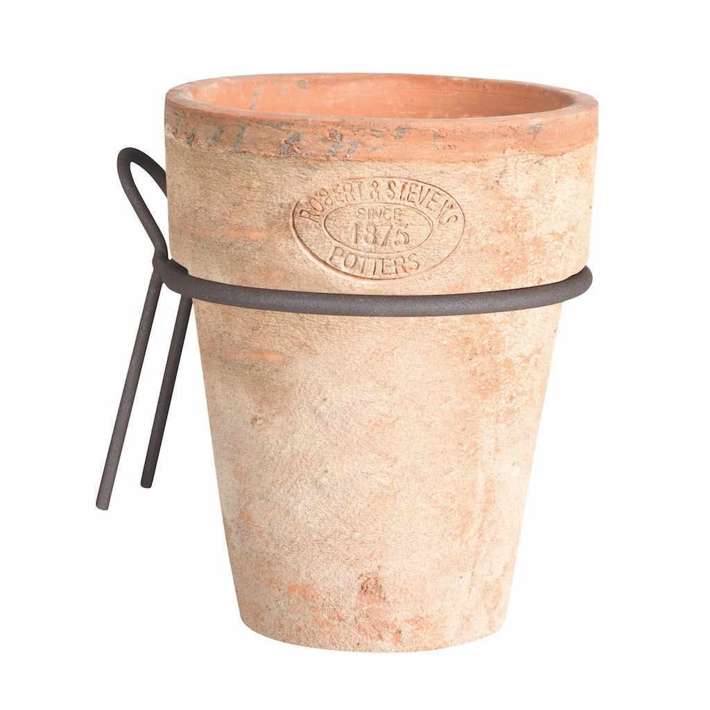 terracotta plant pot with wall bracket