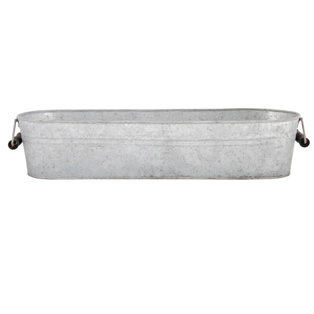 long zinc metal planter 