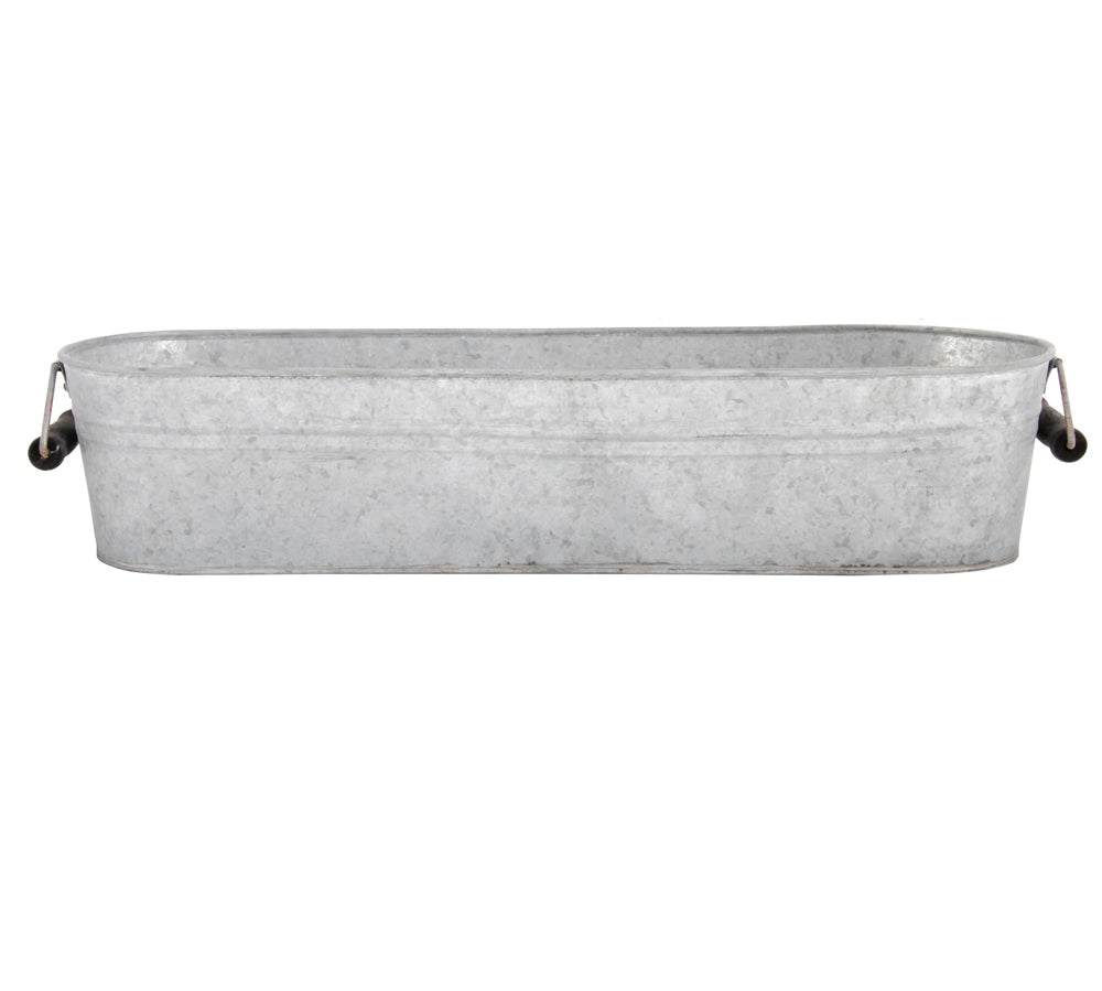 long zinc metal planter 