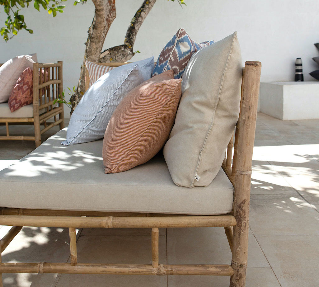 bamboo modular sofa with sand cushion