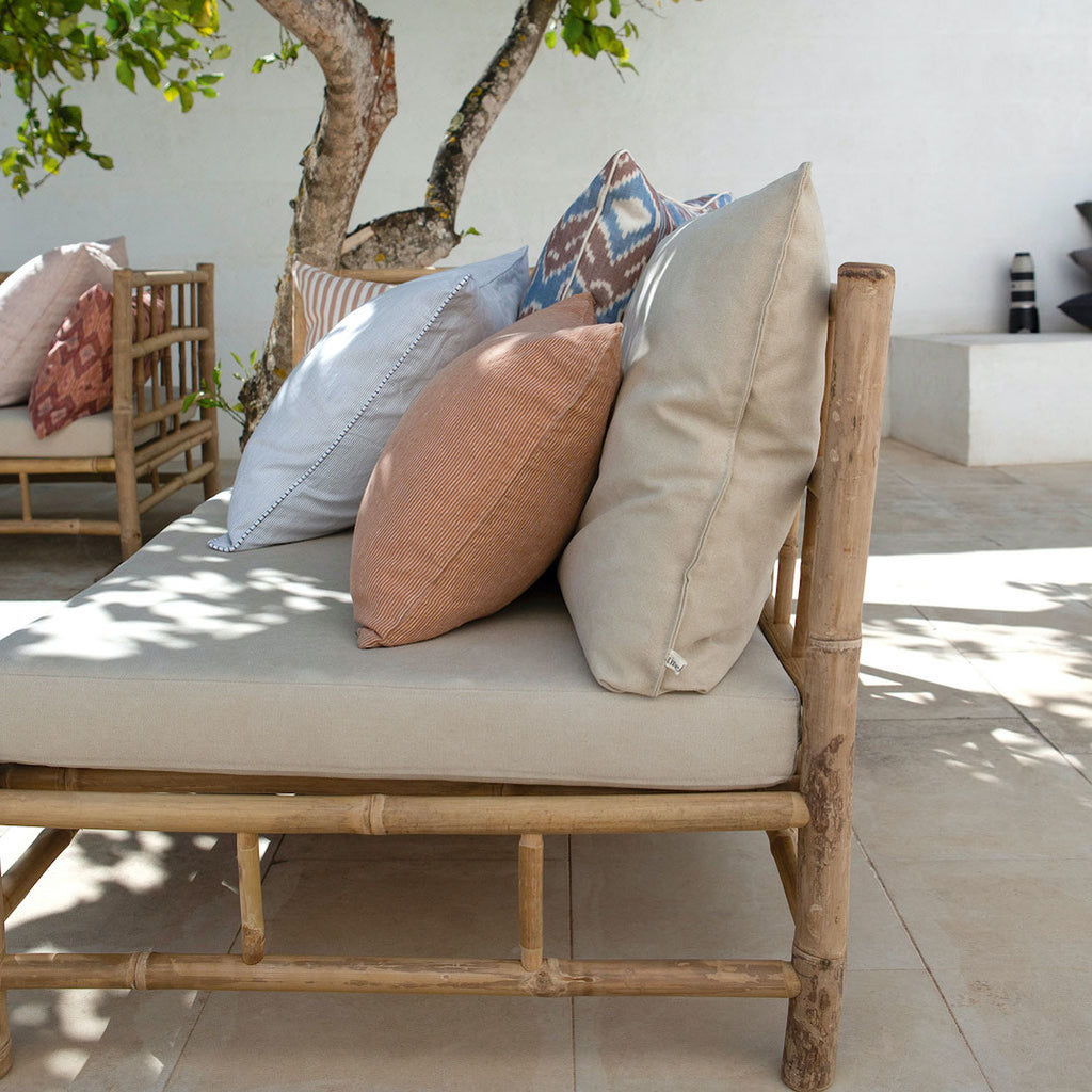 bamboo modular sofa with sand cushion