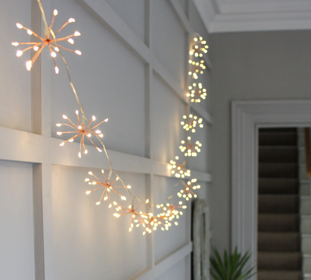 copper starburst fairy lights