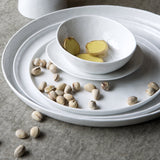 Porcelino white plate by Pomax 